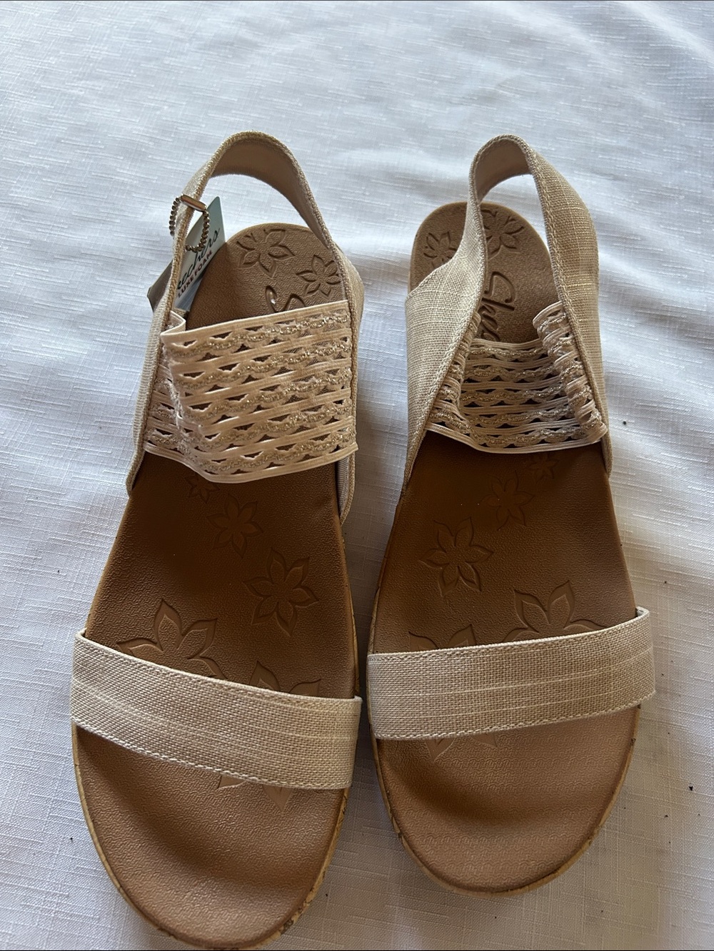 Skechers Women's Beige Slingback Sandals
